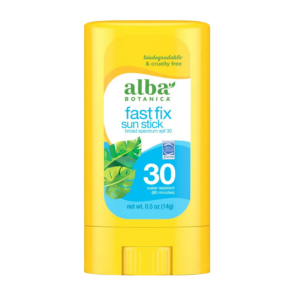 Alba Botanica, Broad Spectrum SPF 30 Fast Fix Sun Stick Sunscreen, 0.5 Oz
